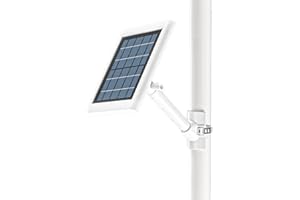 HOLACA Support de montage d'extension de poteau compatible avec panneau solaire R ing/Arlo/Wyze/Eufy/Wasserstein, support de montage réglable à 180 ° pour panneau solaire sur tuyau d'eau/tube en acier