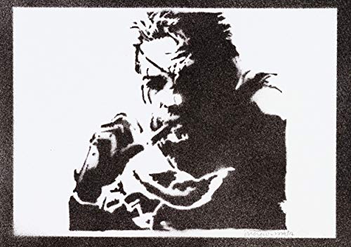 Póster Metal Gear Solid Snake Grafiti Hecho A Mano - Handmade Street Art - Artwork
