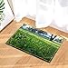 Produktbild GzHQ Bauernhaus Bad Teppiche Natur Wiese Feld mit Baum im Frühjahr rutschfeste Fußmatte Boden Eingänge Indoor Haustür Matte Kinder Badematte 15.7x23.6in Badezimmerzubehör