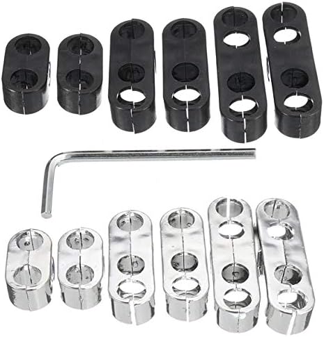 Qewmsg Chrome Spark Plug Wire Separators Dividers Looms Fits Chevy Ford & Mopar