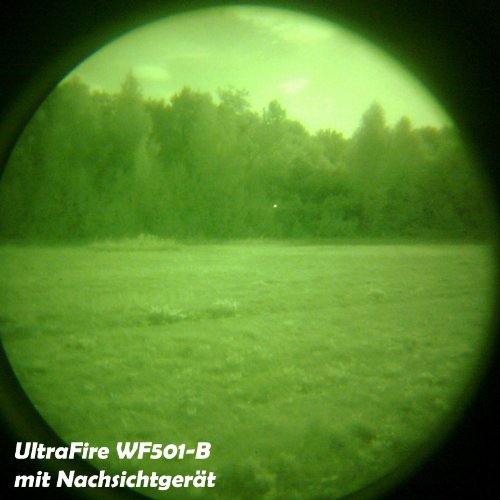 INFRAROT UltraFire Wf-501B LED Taschenlampe 800 Lumen – Aufheller-Effekt nur in Verbindung mit Nachtsichtgeräte - 5