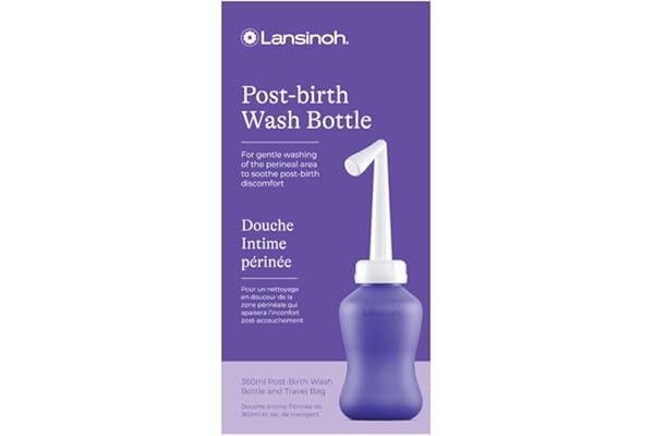 Lansinoh I Douche Intime Périnée Post-Accouchement - Rinçage Doux Apaisant - Bouteille de Lavage avec Bec Incliné 360° Anti-Fuite - Jet Contrôlé - Sans BPA - Hygiène intime maman - Design Ergonomique