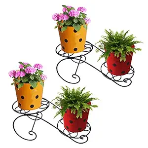 TrustBasket Table Top Planter Stand (Multicolour, Pack of 2)