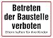 Produktbild Qualitäts - Aluminium Schild Betreten der Baustelle verboten Eltern haften für ihre Kinder 250x350 mm geprägtes Aluschild 0,6 mm Alu
