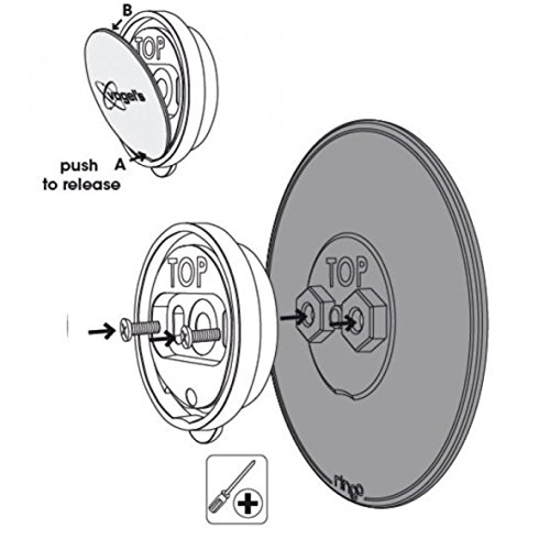 Vogel’s TMM 107 Wandhalter für Tablets, starr, nur kombinierbar mit Vogel’s TMM 1000, schwarz-silber - 4