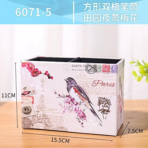 JWBT European style retro pen cartridge creative fashion make-up of Korean small fresh and lovely student desk multifunctional receiving box,Milky white 6071-5 square