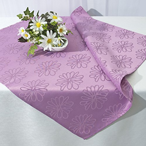 Bezaubernde Mitteldecke „Blüten Meer“ in lindgrün / grün – 85×85 – Markenqualität – stilvoll und elegant – mit LOTUS – EFFEKT – FLECKSCHUTZ – Flüssigkeiten perlen einfach ab – im gleichen Design sind Tischläufer und Kissenbezüge erhältlich – auch in weiteren Farben erhältlich - 8