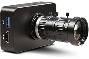 MOKOSE 12MP HDMI Camera 1080P USB HD Streaming Teaching Webcam, Recording 4K@30FPS Industry C/CS-Mount Camera Supports time lapse and take burst photos with 10-50MM Telephoto Zoom Manual Lens