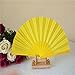 Produktbild sunnymi 23cm einziger Kunststoff-Fan/Muster Folding/Tanz-Hochzeit/Lace Silk/Solid Color Fan/Mode-Accessoire (Gelb)