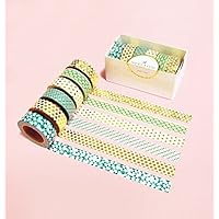 (6er) Gold Foil Washi Tape Set for Planning • Planer und Organizer • Scrapbooking • Deko • Office • Party Supplies • Gift Wrapping • Colorful Decorative • Masking Tapes • DIY (15mm breit - 10 Meter)