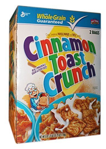 Tostado canela CRUNCH cereales 2 bolsas, 3 Lb 1,5 oz caja