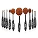 ABODY 10pc Oval Soft Makeup Brush Set Toothbrush Foundation Cosmetic Cream Powder Blush Kits Professional Makeup Tool Cosmetic Brush