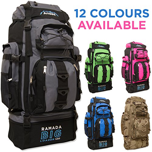 Andes – Sac à dos Ramada – pour voyage/randonnée/camping – XL – 120 L