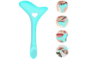 IOSPKKIO® Eyeliner-Schablonen Flügelspitzen, Silikon-Eyeliner-Hilfe, Multifunktion Lippenstift, Gesichtscreme, wiederverwendbares Silikon-Eyeliner-Werkzeug (Blau)