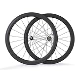 BaiXiang 700C 50mm Clincher 23mm Width Carbon Fiber Road Racing Bike Wheelset
