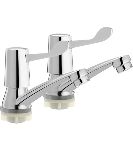 Deck Mount Victorian Basin Taps - Pair Of Basin Taps For Bathroom - View #5