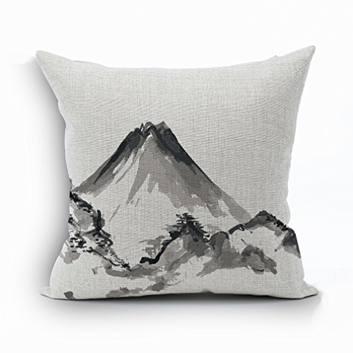 Nunubee Retro Sofakissen Zuhause Dekorationen Kissenbezug Baumwolle Leinen Kissenbezüge 45*45cm Kissenhülle, Berg