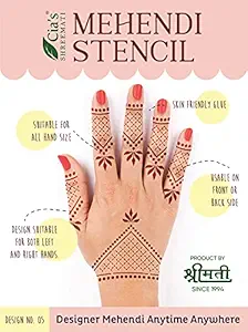 Shreemati Henna Mehendi Stencil (D5) set of 2 plus cone