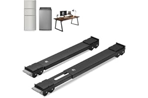 Meleg Otthon Waschmaschinen Untergestell mit Bremse,Möbelrollen Easymove Feststellbar,45-70 cm Erweiterbar Furniture Mover für Waschmaschine, Kühlschrank,Trockner,Gefrierschrank und Geschirrspüler