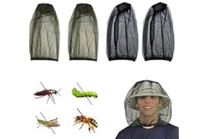 JINXIAN 4 Pcs Mosquito Head Net Mesh Filet de Tête de Moustique Couvre Masque maillé pour Apiculture Apiculteur Les Amateurs de Plein air à Contre Les Moustiques
