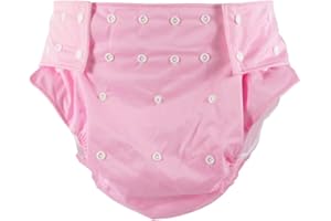 CutiePlusU Couche Lavable Adulte Couche Lavable Couche Réglable Réutilisable Respirant Étanche - Rose