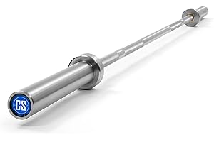 CAPITAL SPORTS Hybrid Men Pro, Men ECO ou Women - Haltère Long Hybride Professionnel, Barre Olympique, 201 ou 220 cm, 15 ou 20 kg, Support :50 mm Ø, Charge Maxi :650 ou 910 kg, Acier, Argent