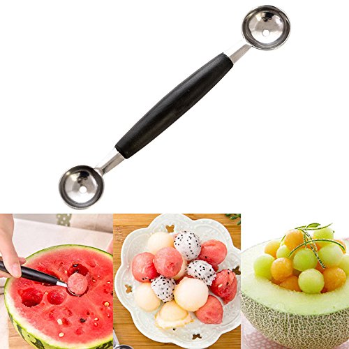 Sanwood Edelstahl Doppel Melone Eis Baller Scoop Obst Löffel Küche Werkzeug - 2