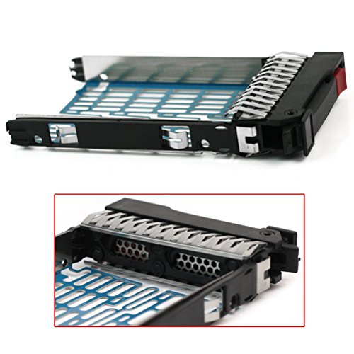 Foxnovo 2,5-Zoll SATA HDD Caddy Festplatteneinschub für HP Proliant DL380 DL360 G6 DL360 DL580 DL585 DL785 G5 BL20p DL380 DL580 ML570 G4 DL385 G5p DL360 G4p (schwarz) - 4