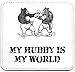 Produktbild Co16 Untersetzer mit Aufschrift „My Hubby is My World Boxing Passport Holders“