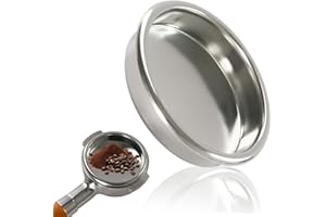 NOPKESV 2 piezas Filtro Ciego 58mm,Disco de Limpieza de Retrolavado de Acero Inoxidable,Portafiltro Ciego,para Portafiltros de Café,Piezas de Repuesto para Máquinas de Café Expreso,cafe (58mm)
