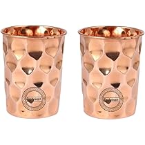 Bicchieri In Rame Puro Ayurveda - Set Da 2, 350 Ml, Non Laccati, Per Benessere Naturale - Foto 3