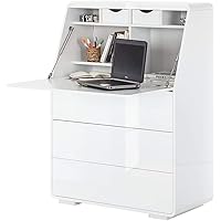 Jahnke CU-CURVE C 10 HG-WS T.1-2 Sekretär, E1-Holzwerkstoffplatten, beschichtet und lackiert, ESG-Sicherheitsglas…