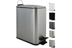 Spirella SP2496 Papelera Erik, Plástico, Cromado