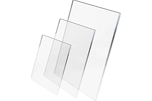 DNQ 3mm Crystal Clear Acrylic Perspex Plastic Sheet Panel Lightweight for Multipurpose Crafting, DIY, Picture Frame, Glass Painting Shed Windows (1, Transparent, A5 (105mm x 148mm))