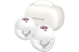 Momcozy M5 Sacaleches Manos Libres Portátil, 3 Modos y 9 Niveles, Copa 24 mm