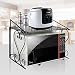 Produktbild AISHN Stabiles Mikrowellen-Regal aus Metall Storage Racks Teflon Select Processing Decoration Küchenregal aus Metall für Mikrowelle Schwarz