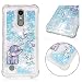 Produktbild HopMore Compatible with Handyhülle LG K8 2017 Hülle Silikon Glitzer Schutzhülle 3D Flüssig Transparent Motiv Muster Kreativ Lustig Durchsichtig Stoßfest Gummi Case Cover Slim Bumper - Elefant