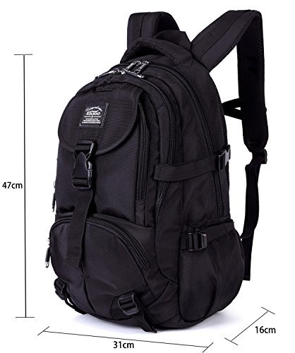 KAUKKO Herren Outdoor Sports Freizeit Canvas Rucksack 14 Zoll Laptoprucksack Reisetasche Daypacks Schultasche Backpacks - 2