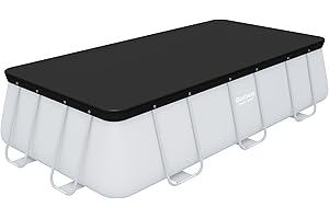 BESTWAY Bâche 4 saisons 396 x 185 cm pour piscine hors sol Power Steel™ rectangulaire 404 x 201 cm et 412 x 201 cm