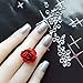 Bling Art False Nails French Manicure Silver Gel Glitter Glossy Medium Tips UK