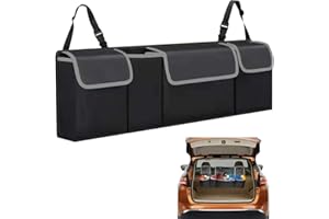 Yontree Car Boot Organiser,Heavy Duty Oxford Fabric 600D Waterproof Hanging Storage Bag Car Backseat Boot Tidy Bag