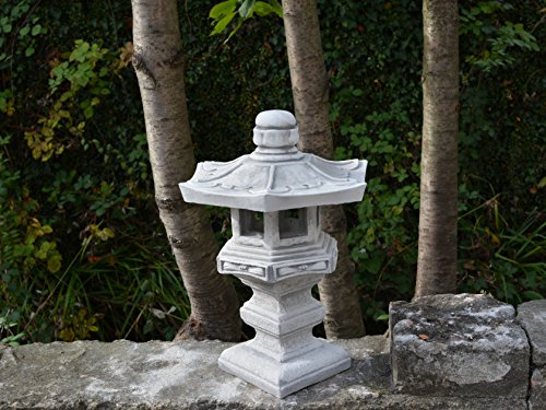 Wunderschöne Tachi-Gata Steinlaterne Yukimi aus Steinguss, frostfest - 3