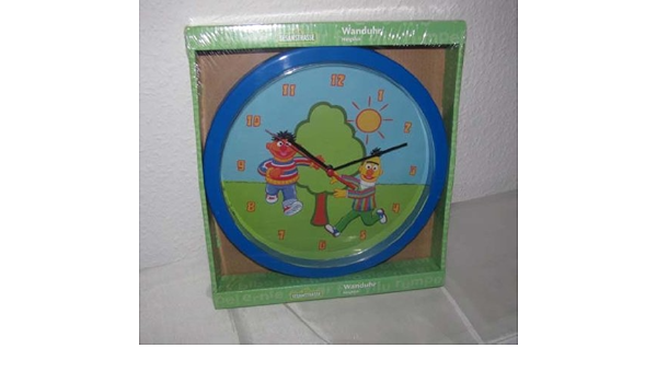 Sesamstrasse Wanduhr Erni Und Bert Freunde Fur Leben Wall Clock Kinderuhr Amazon De Spielzeug