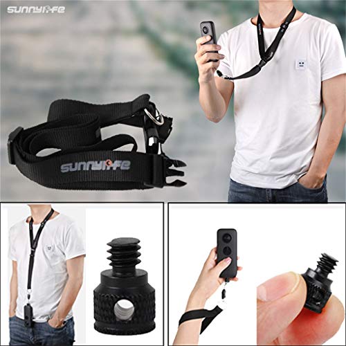 Preisvergleich Produktbild Fuibo Lanyard Neck Strap für Insta360 One X Action Camera (Schwarz)