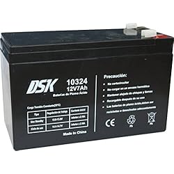 DSK 10324 - Batería Plomo Acido 12V 7 Ah, Negro
