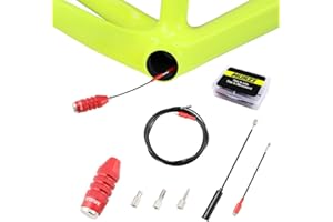 MUQZI Outil de gestion de câbles interne de vélo, kit de routage de câble interne, guide de câbles interne de vélo, kit d'outils d'installation de vélo, rouge