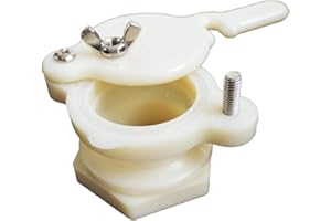 LUCKY FARM 1 Piece Honey Gate Valve Extractor Tap for Bucket Honey Bottling Plastic Beekeeping Tool (White)
