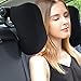 Produktbild Autositz Kopfstütze Nacken Kissen,Auto Kissen Hochelastisches Nylon Reisekissen Autokissen Komfortabel Unterstützung auf beiden Seiten Nackenkissen (Schwarz)