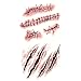 Produktbild SEGRJ 2pcs Halloween gefälschte Blut Verletzung Narbe temporäre Tattoo-Aufkleber hollaween Party-Accessoire-. 13"x 2,36"