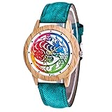 IG Invictus Damen Mode Casual Lederband Analoge Quarz Uhr T273 N Quarzuhr Grüne Quarz Uhr